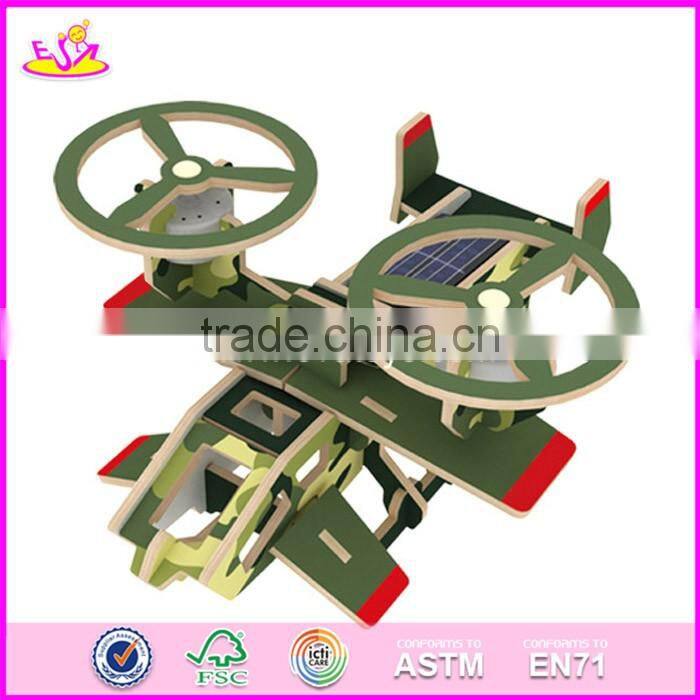 2017 New design kids assemble puzzle airplane wooden creative toys W03B069