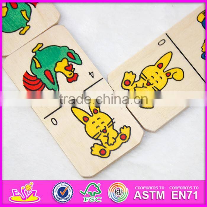 2016 top fashion educational kids wooden domino brick toy WJ277611
