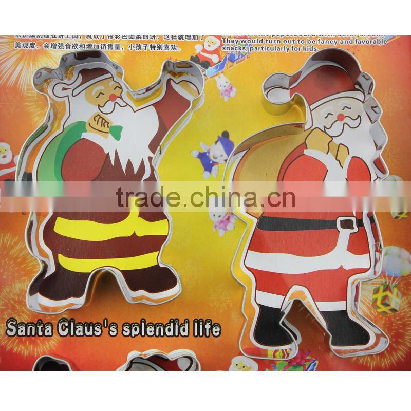 Christmas designer cake cutter fondant decorative fruit cutters cheap metal cookie cutters