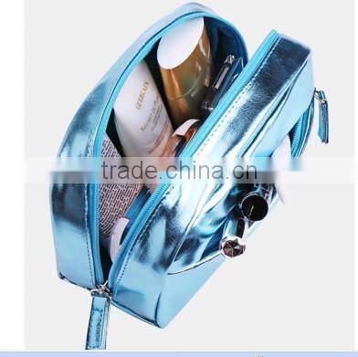 2015 Fashion leather cosmetic bag case for cosmetics