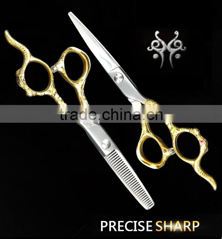 Various colors and handle paint scissors for hairdressing hair scissors