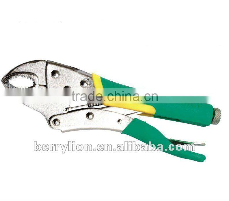 Berrylion 10"/250mm Curved nose Locking Pliers with soft Handle