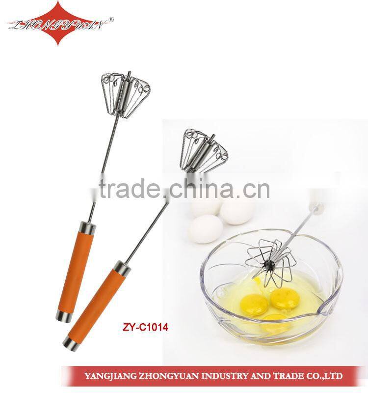 11.5-inch silicone coated wires egg whisk with transparent plastic handle