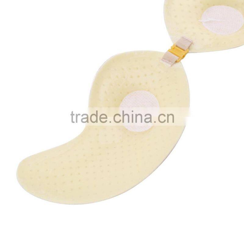 Self-Adhesive Push Up Silicone Filled Bust Front Closure Strapless Invisible Bra Sexy Open Nipple Bras Wholesale Bras