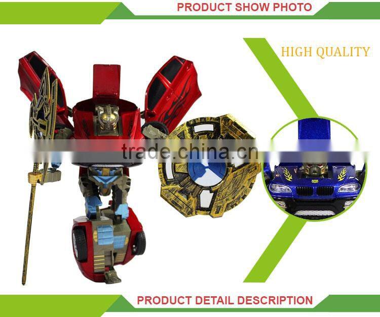 Funny intelligence transform car boy toy metal robot