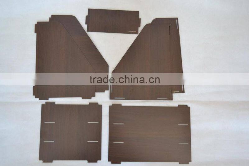 2016 new design customed Office supplies wooden office magazine file boxes / holders / organizers for document files