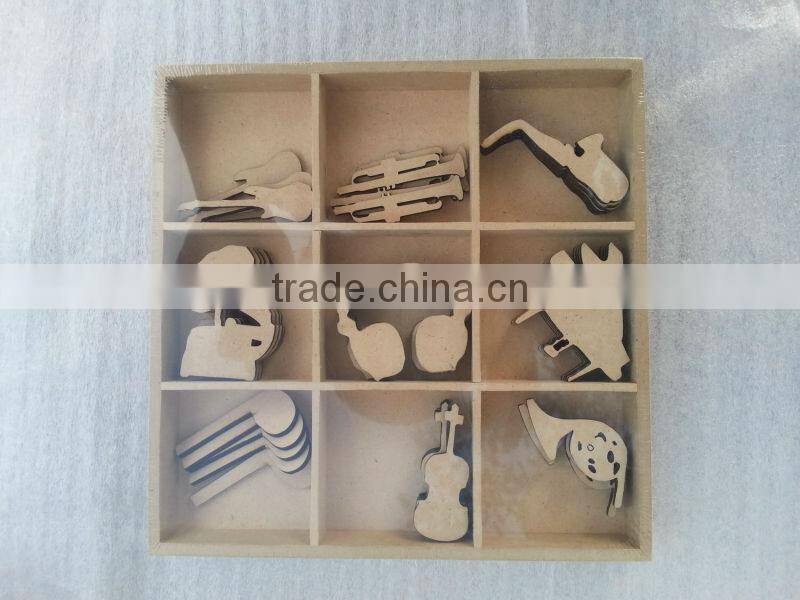 MR & MRS wooden sticker ,Wooden Heart Sticker for weddings