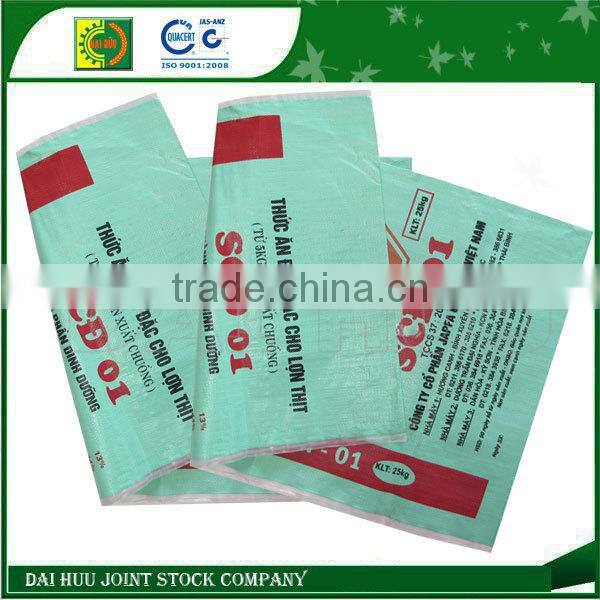 Printable with many colors PP woven sacks bag for animal feed