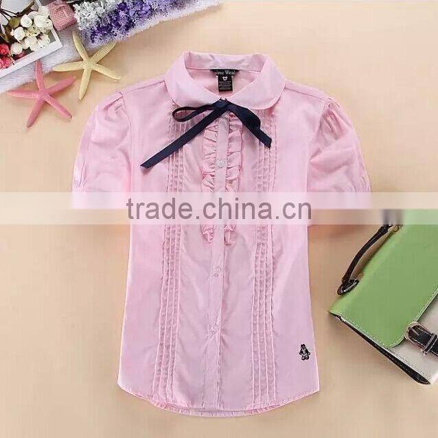 Girl's School Uniform Shirt Short Sleeve International School Uniform Summer School Uniform