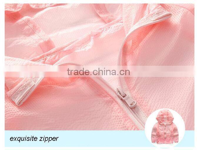 Wholesale Custom sun protection girls and boy clothing 2016