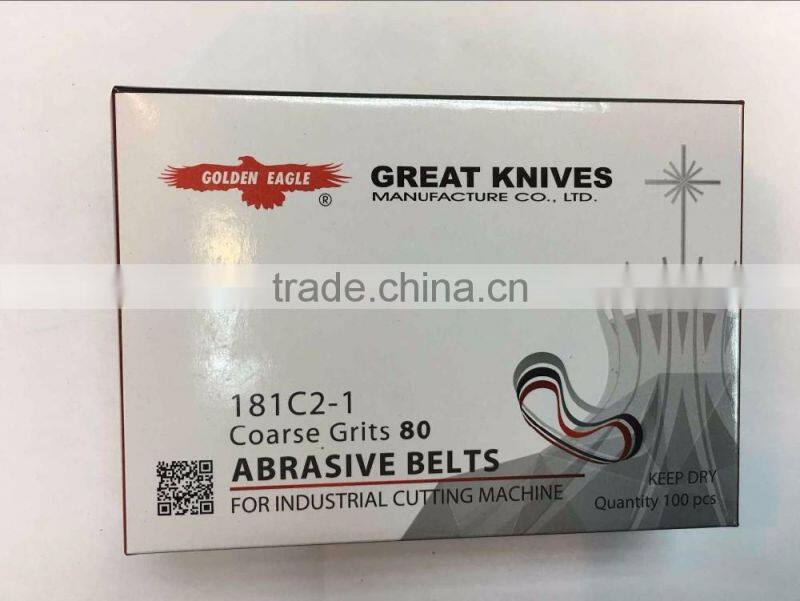 GOLDEN EAGLE GRITS ABRASIVE BELTS-FINE, MEDIUM, COARSE