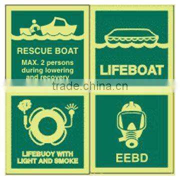 Luminescent safety exit sign