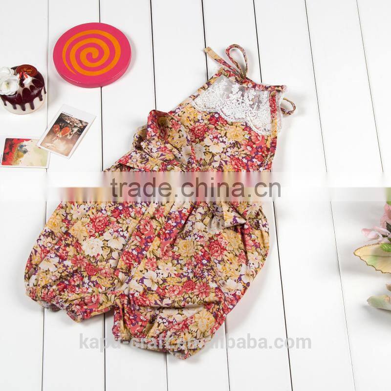 fashion baby bodysuit/jumpsuit lace floral baby clothes romper wholesale