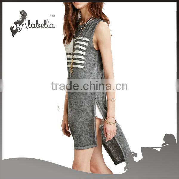 Casual dress t-shirt dress for women wholsale fitness clothing