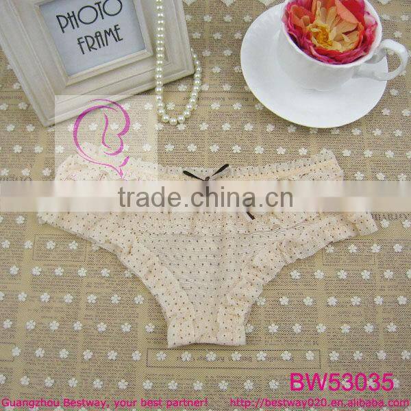 Wholes sale ladies fashion polk dot drape underwear