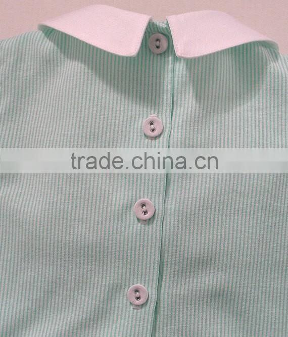 Wholesale Kids Short Sleeve Oxford Stripes Spanish Baby Clothes Sets