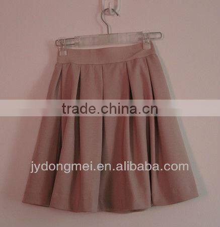 2016 ladies orange and pink plain dyed pleated skirt for summer