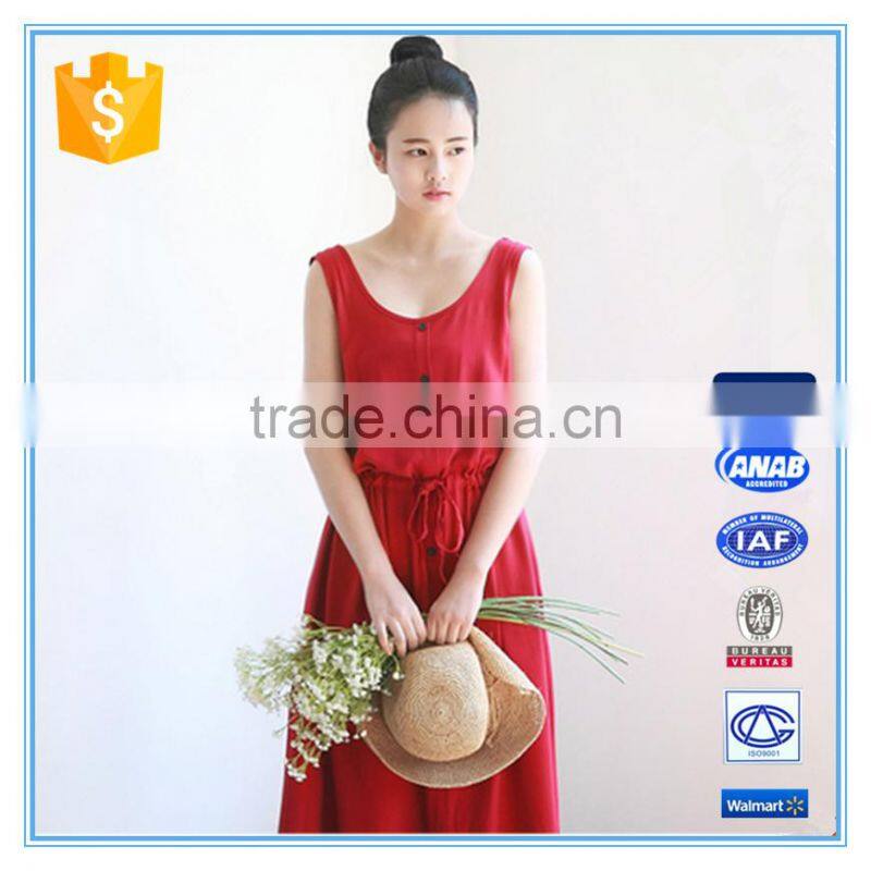 New fashion casual linen dresses women summer of good quality