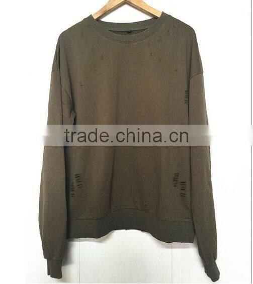 Adults fashion O-neck hole sweater Pullover Style pullover sweatshirt fleece