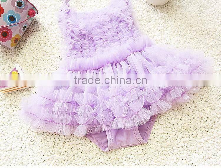 Hot selling swimwear Lace little girl bikini baby girl swimsuits /girls shiny swimsuit
