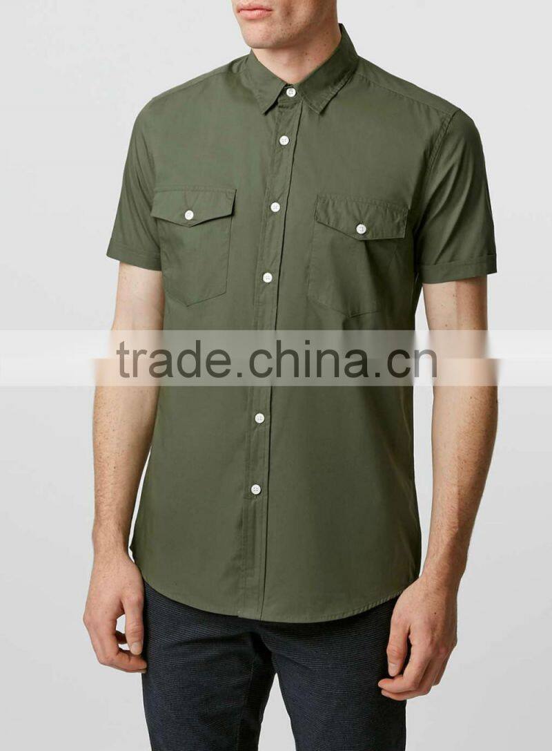 wholesale mens shirt short sleeve shirt with pocket latest design shirt