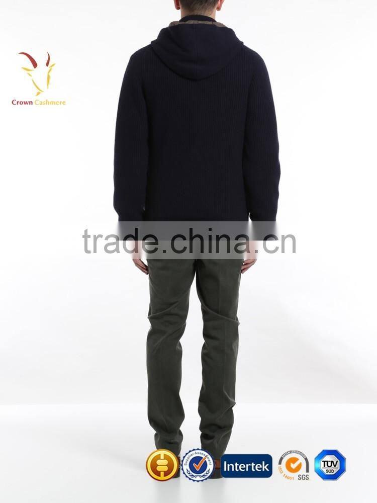 Men Winter knitted hooded wool coat,mens jackets and coats