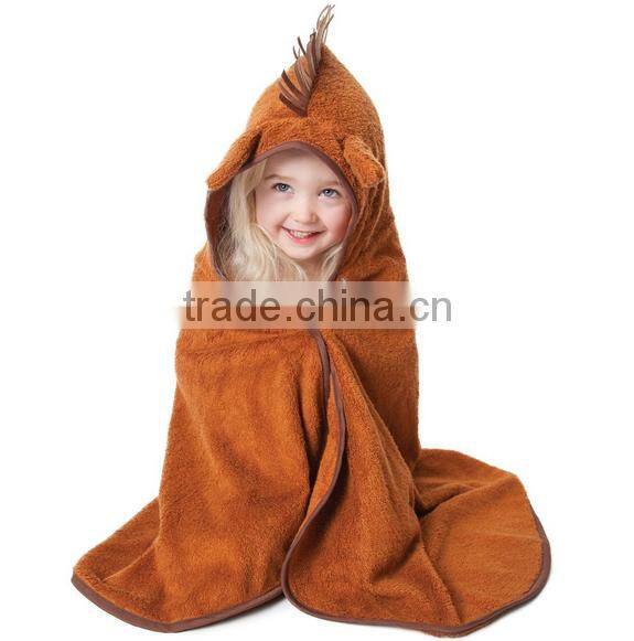 Trade assurance custom cotton terry fabric dinosaur animal wholesale child caro home hooded towels