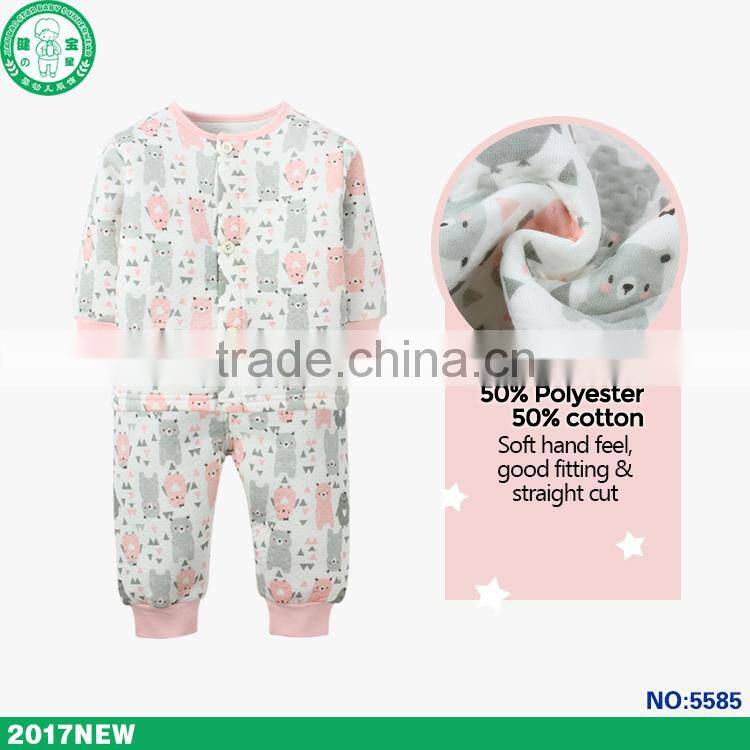 2017 China winter new style leisure children clothes 2 pieces baby clothing