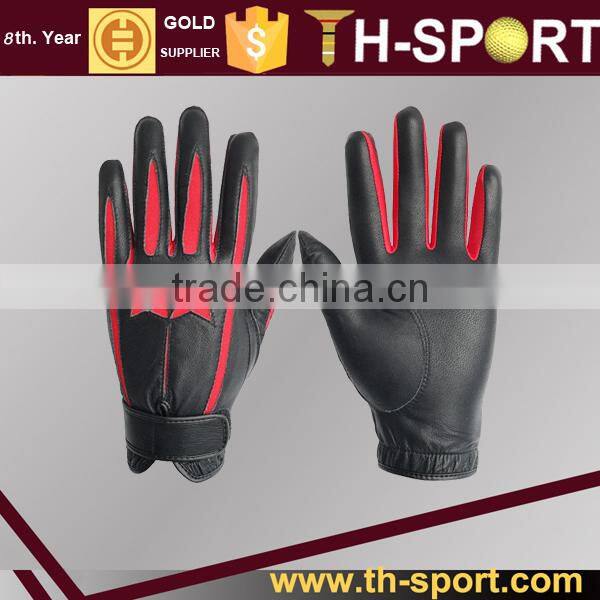 warm men Pu leather golf gloves Customed