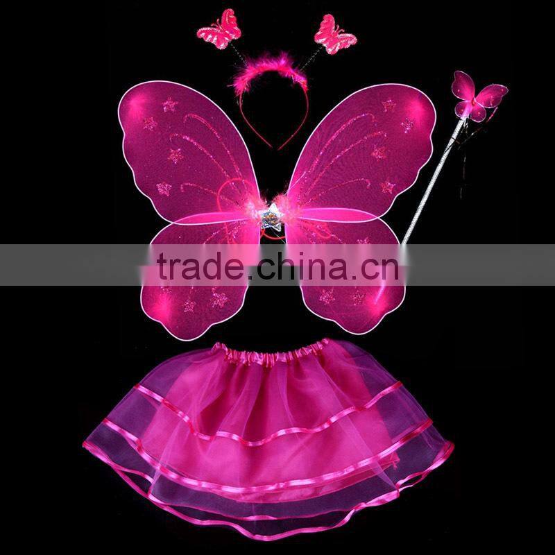 factory sale red color costume butterfly wings