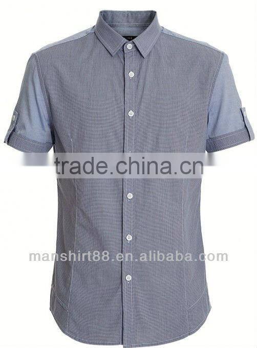 Custom Short sleeves mens end-on-end Work shirt