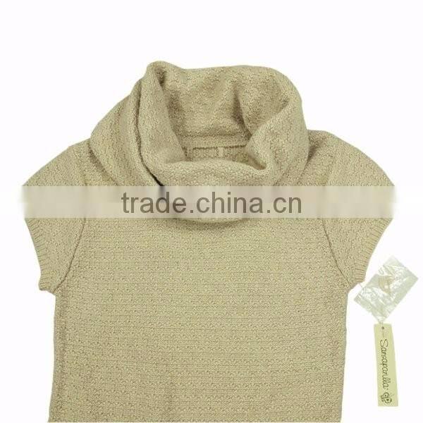 2015 Latest Fashion Short Sleeve Girl Sweater Dress Design