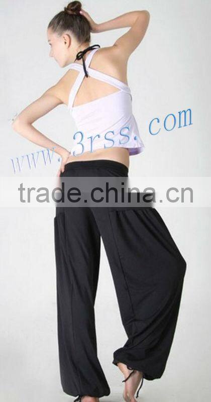 V neck tee wide leg pant custom yoga sport wear women