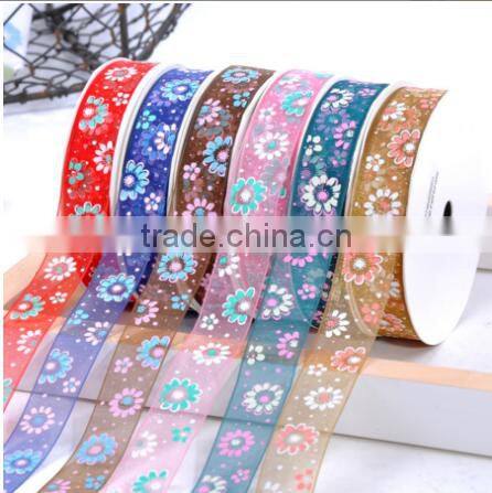hi-ana ribbon 108 2017 most popular striped material Recyle organza ribbon
