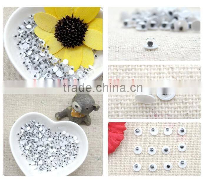 Black and White Flat Back Toy Movable Eyes Handicraft Round Googly Eyes