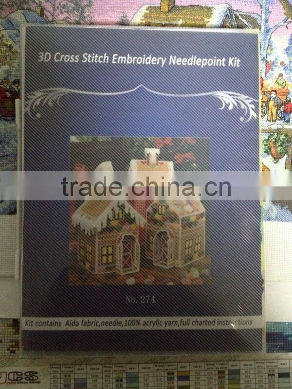 DIY goods,3D Cross stitch Embroidery.beautiful.Tissue Box-005-01