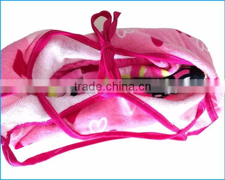 Cotton velour reactive printing design beach towel bag and set