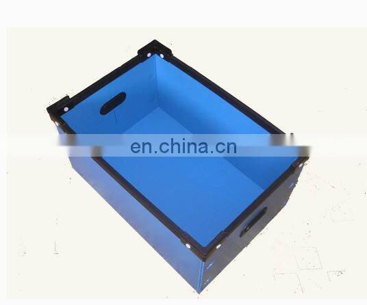 Durable black esd plastic corrugated sheet box for smt workshop
