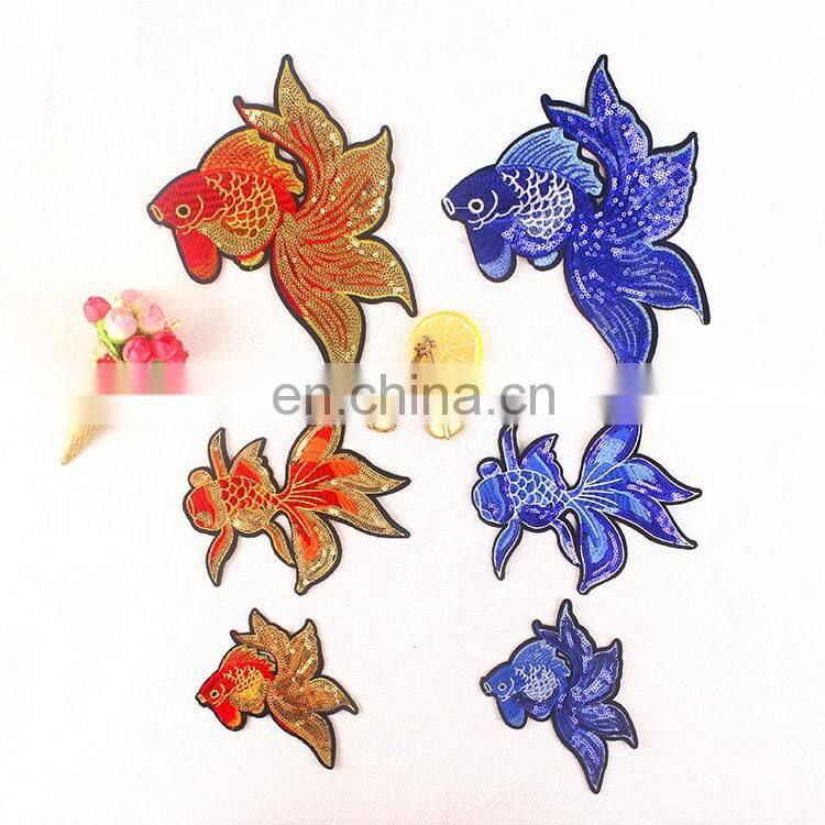 2017 DIY iron on/sew-on animal embroidery appliques with sequins/beads embroidered slim patch