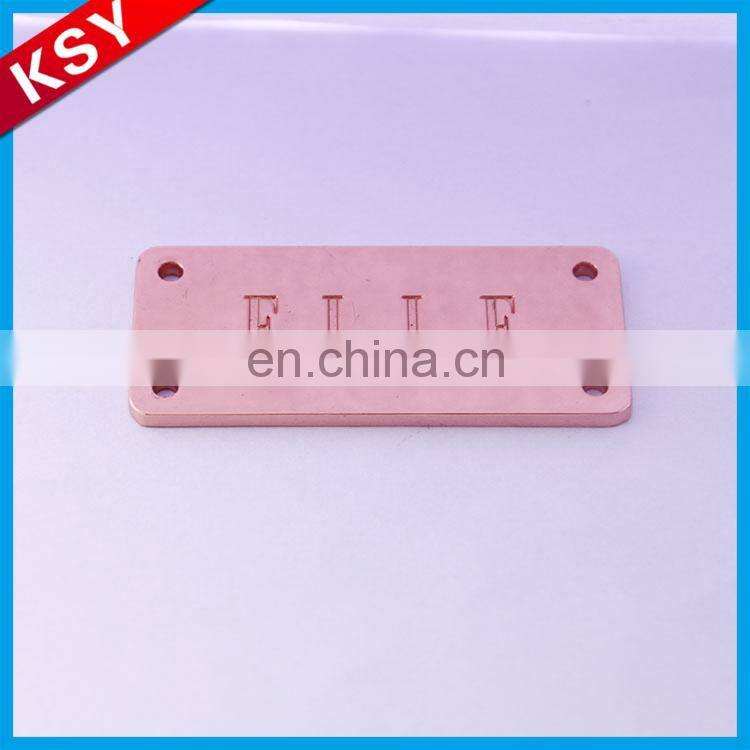 Hot sell metal furniture hardware accessories clothing labels with engraved logo