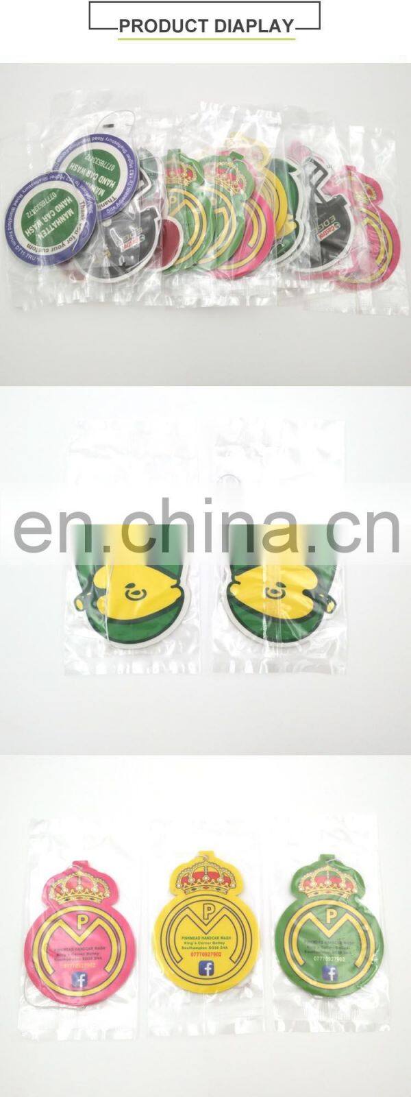 2017 Promotional Logo Printed Customized Scent Paper Air Freshener