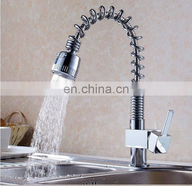 Unique Design Deck Mounted Single Handle Pull Out Kitchen Faucet