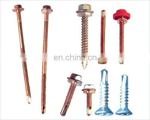 Taiwan roofing Hex Flange Washer Head Self Drilling TEK EPDM Stainless Steel Screws