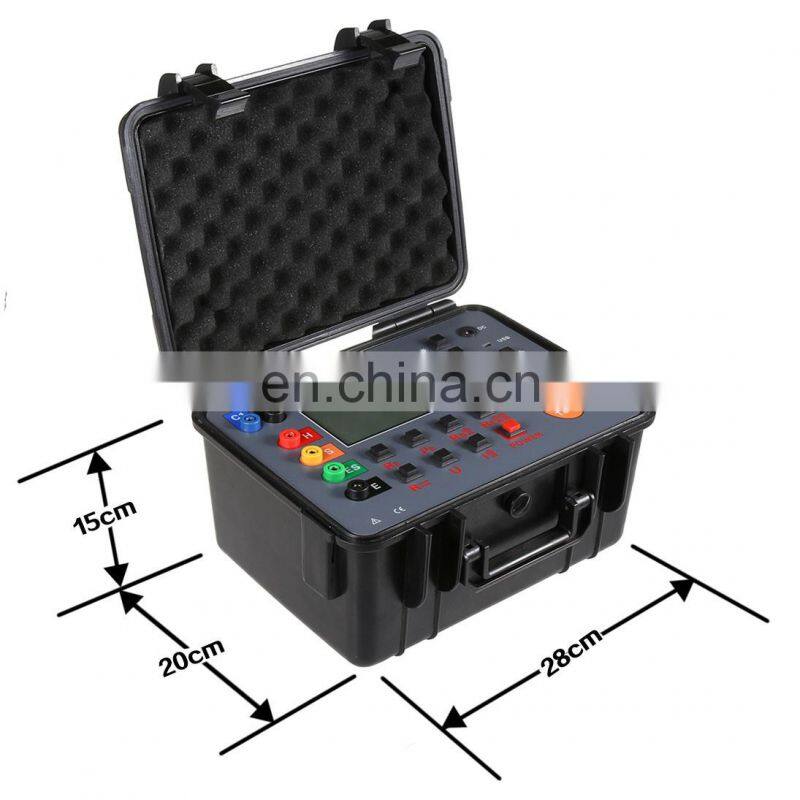 Double clamp grounding resistance tester soil resistivity ground voltage DC voltage and AC current