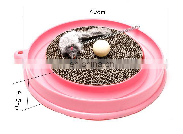 Pet Toys Cat Crazy Ball Disk Catch The Mouse Toy Interactive Amusement Plate Cat Moving Turntable