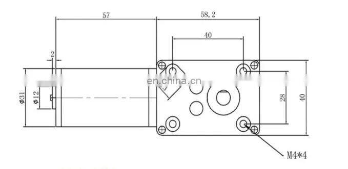 12v 24v 30w dc gear motor worm gear dc motor SM678E