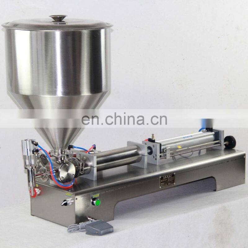 one head Semi-Automatic Cream Paste Body Lotion Glass/Metal Jar Filling Machine