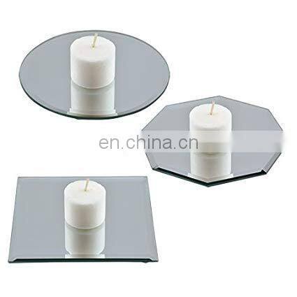 Mirror candle plate/mirror tray centerpieces table decorations octagon shape