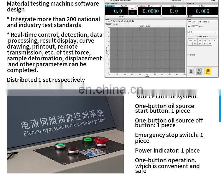WEW-1000KN Golden brand servohydraulic universal compression testing machine with high precision
