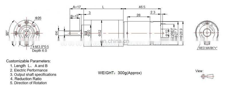 High Torque 32mm 24v 32rpm planetary geared dc motor 12v 65rpm for vending machine 32PA395